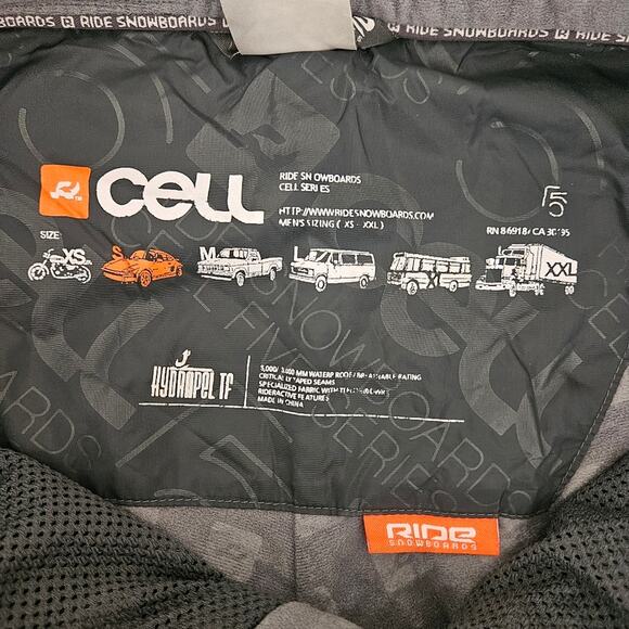 Ride Snowboards Black Ski Snow Cell 5 Series 28 x 28 Unisex Waterproof Pants - Picture 10 of 13